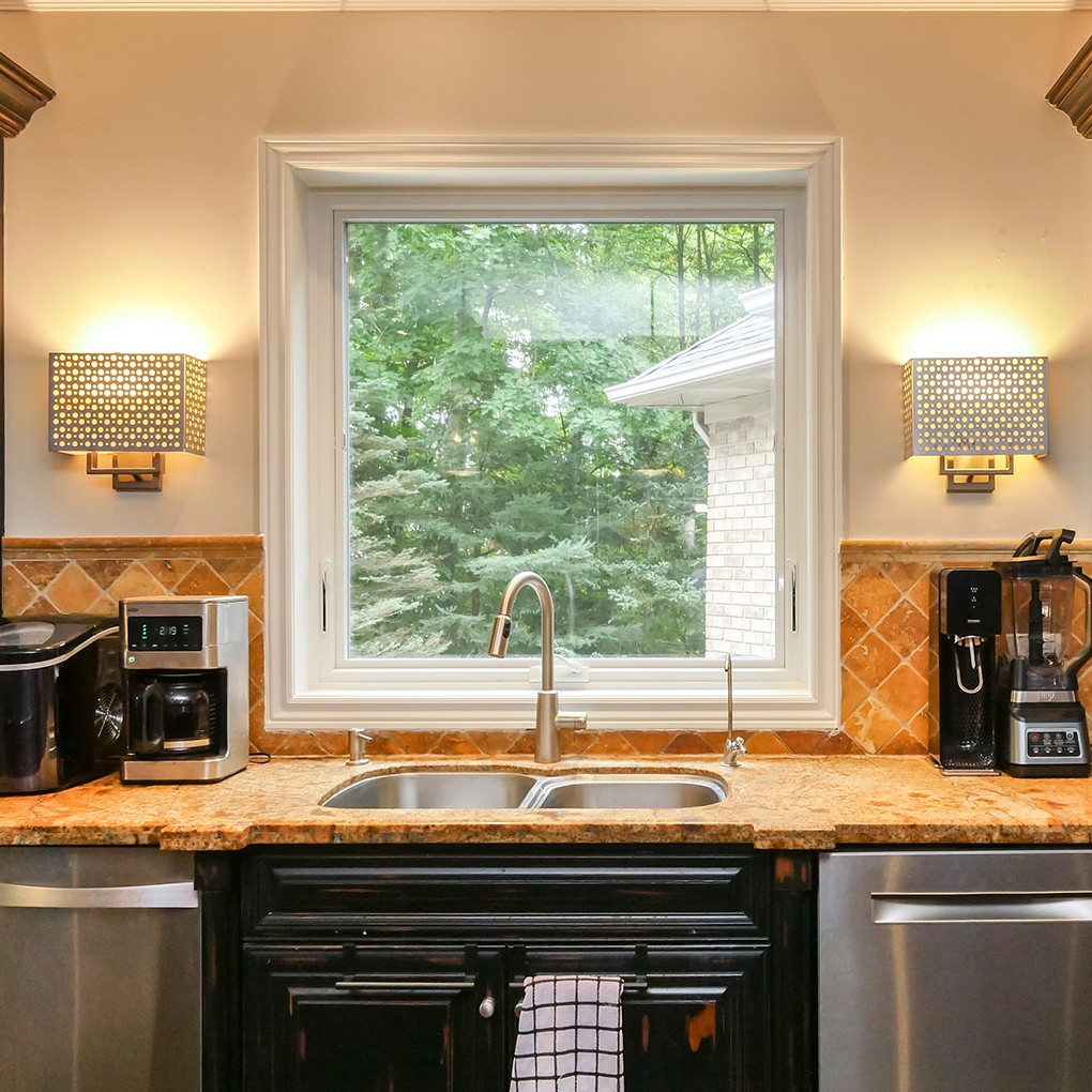 Awning windows in kitchen