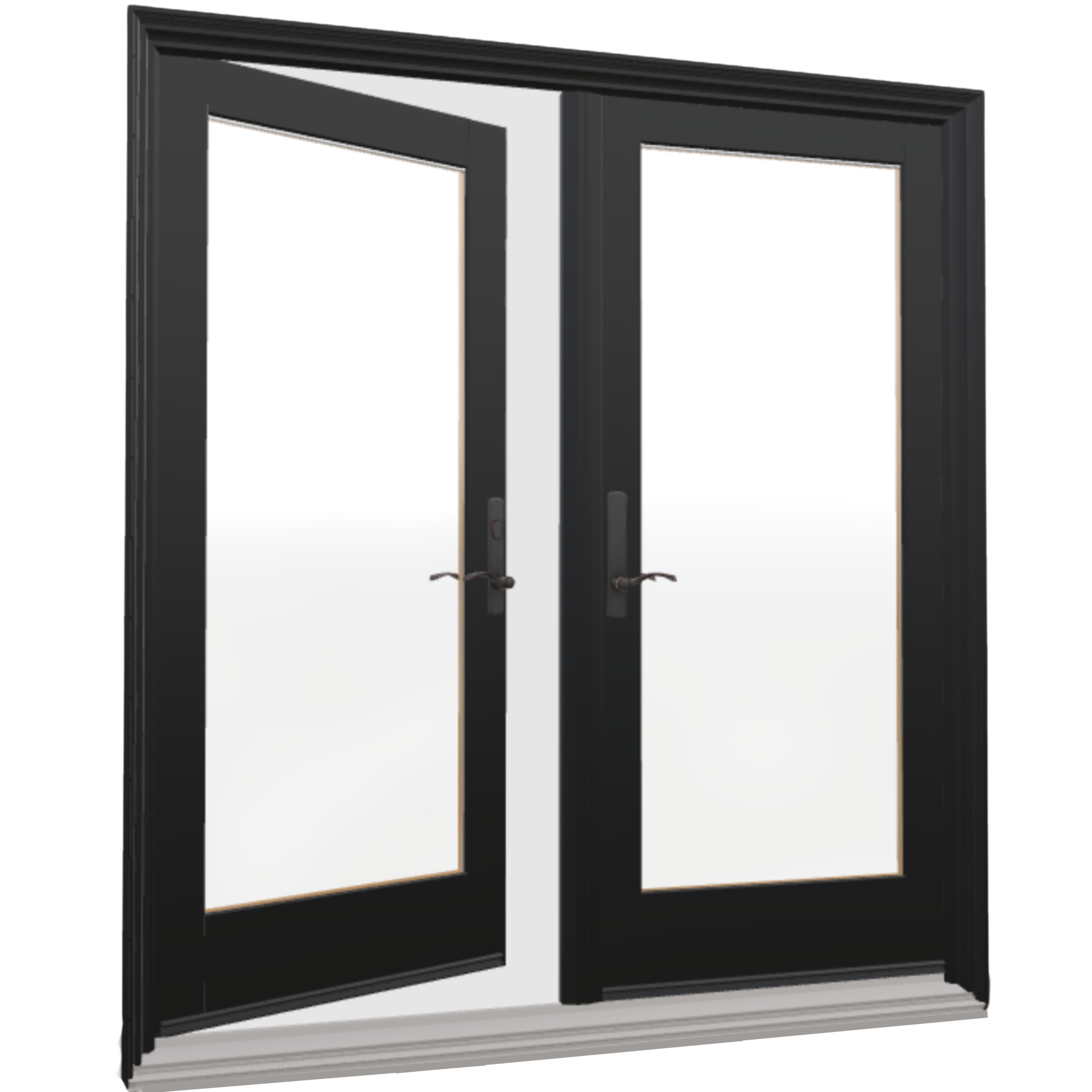 The 400 series Frenchwood door is available in hinged for a very traditional look.