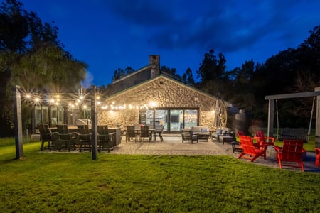 Anthony Carrino's Catskill patio and yard