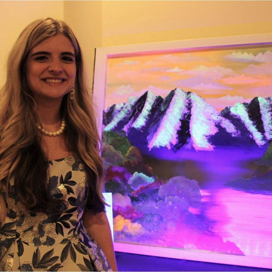 Artist volunteered to turn old windows into masterpieces for an auction at the gala